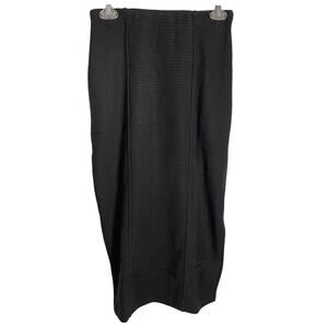 B.O.G. Band Of The Free RENEE Black RIBBED PENCIL SKIRT Women Small Side‎ Slit